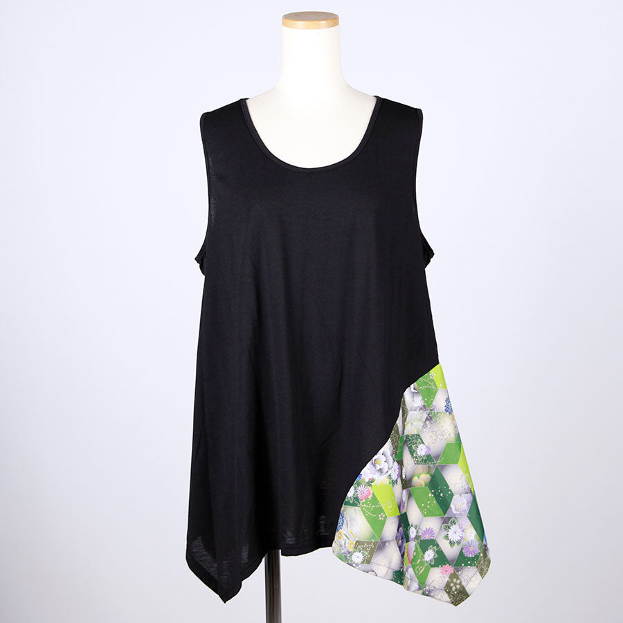 gouk Fluttering Tank top / GRN-BK