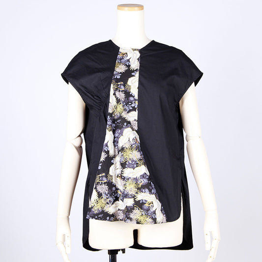 [One-of-a-kind item] TKg Crane and Chrysanthemum flower, Fishtail Top