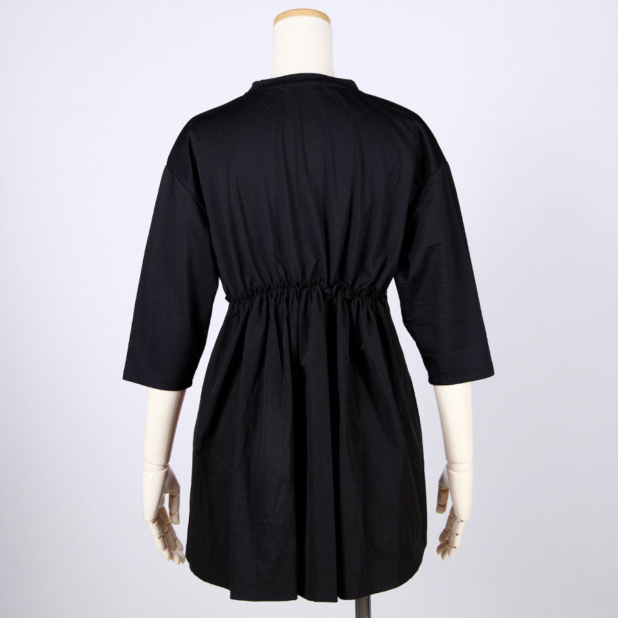 [One-of-a-kind item] TKg Vertical Stripes Japanese Pattern Long-length Top