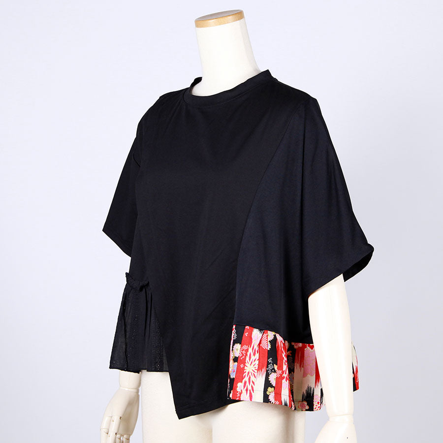 [One-of-a-kind item] TKg Vertical Stripes Japanese Pattern Diagonal Top