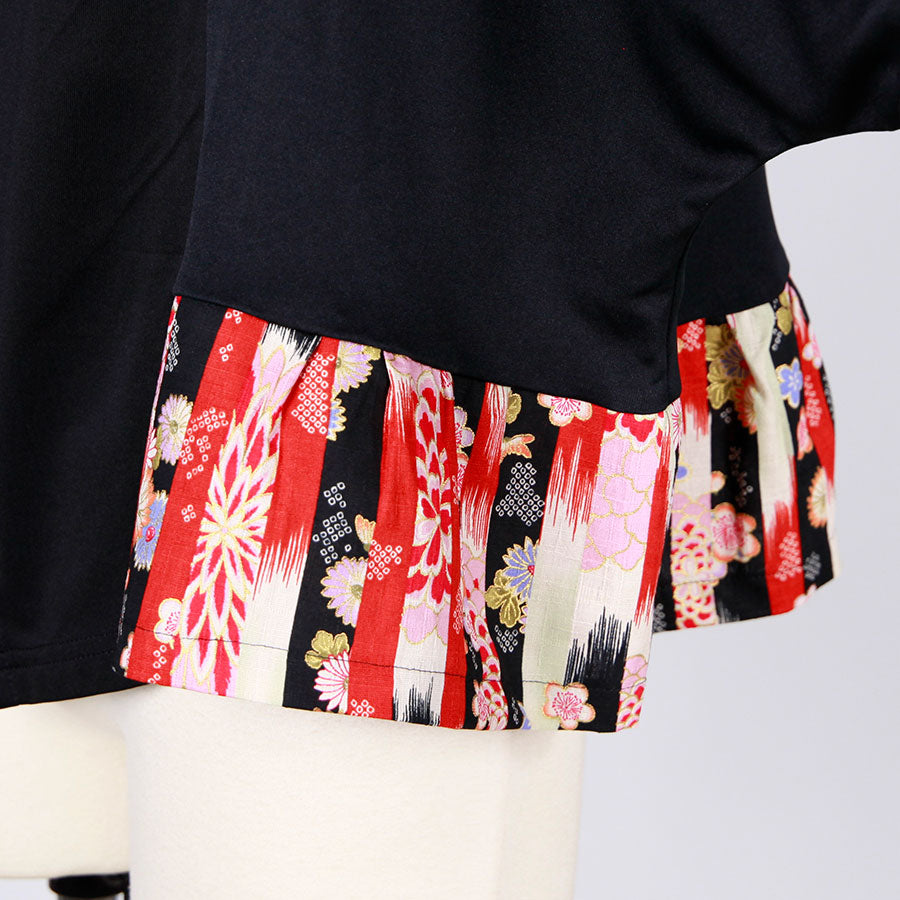 [One-of-a-kind item] TKg Vertical Stripes Japanese Pattern Diagonal Top