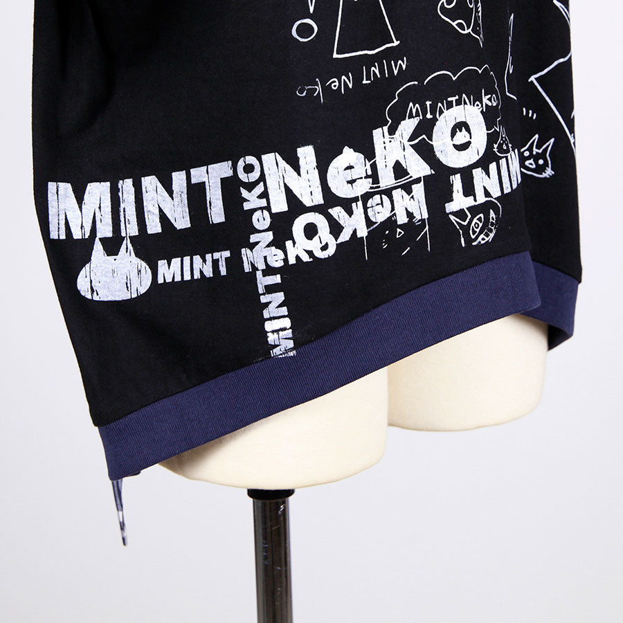 MINT NeKO ハンドプリントネコミミカットソー A