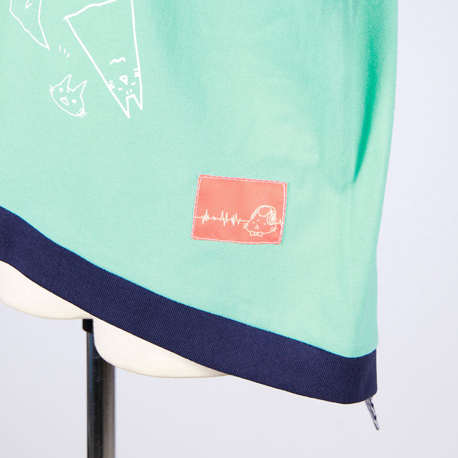 MINT NeKO ハンドプリントネコミミカットソー D