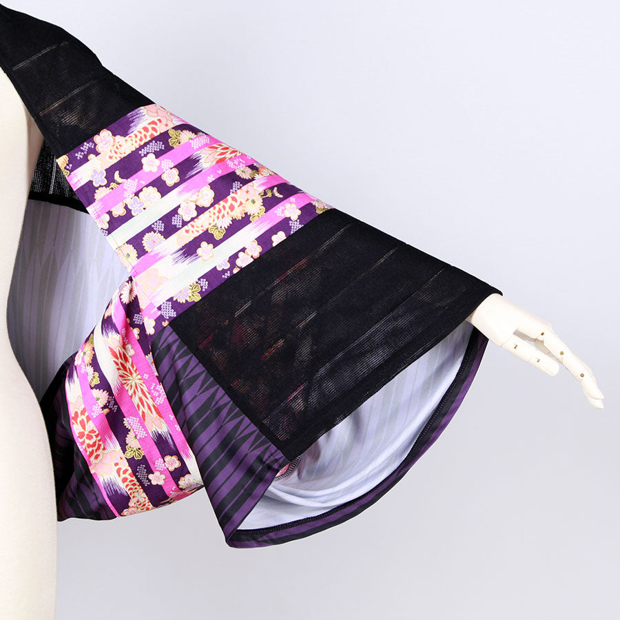 [One-of-a-kind item] TKg Vertical Stripes Japanese Pattern Cylindrical Haori