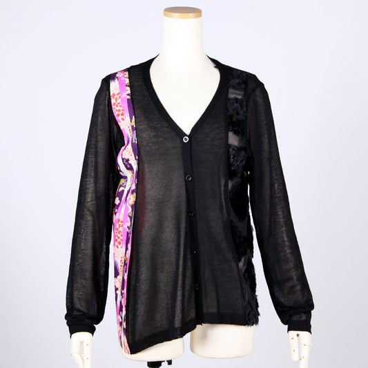 [One-of-a-kind item] TKg Vertical Stripes Japanese Pattern Thin Cardigan