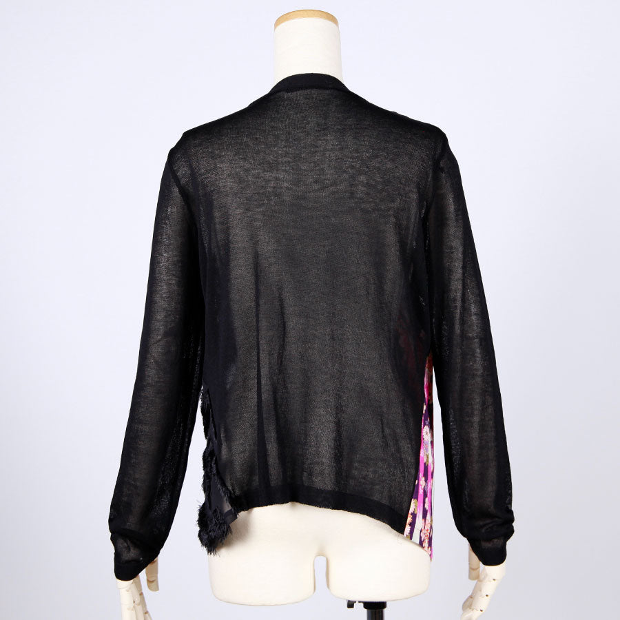 [One-of-a-kind item] TKg Vertical Stripes Japanese Pattern Thin Cardigan