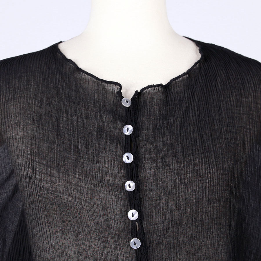 [One-of-a-kind item] TKg Vertical Stripes Japanese Pattern Crepe Haori