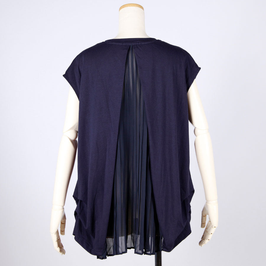 [One-of-a-kind item] TKg Vertical Striped Japanese Pattern French Sleeve Blouse