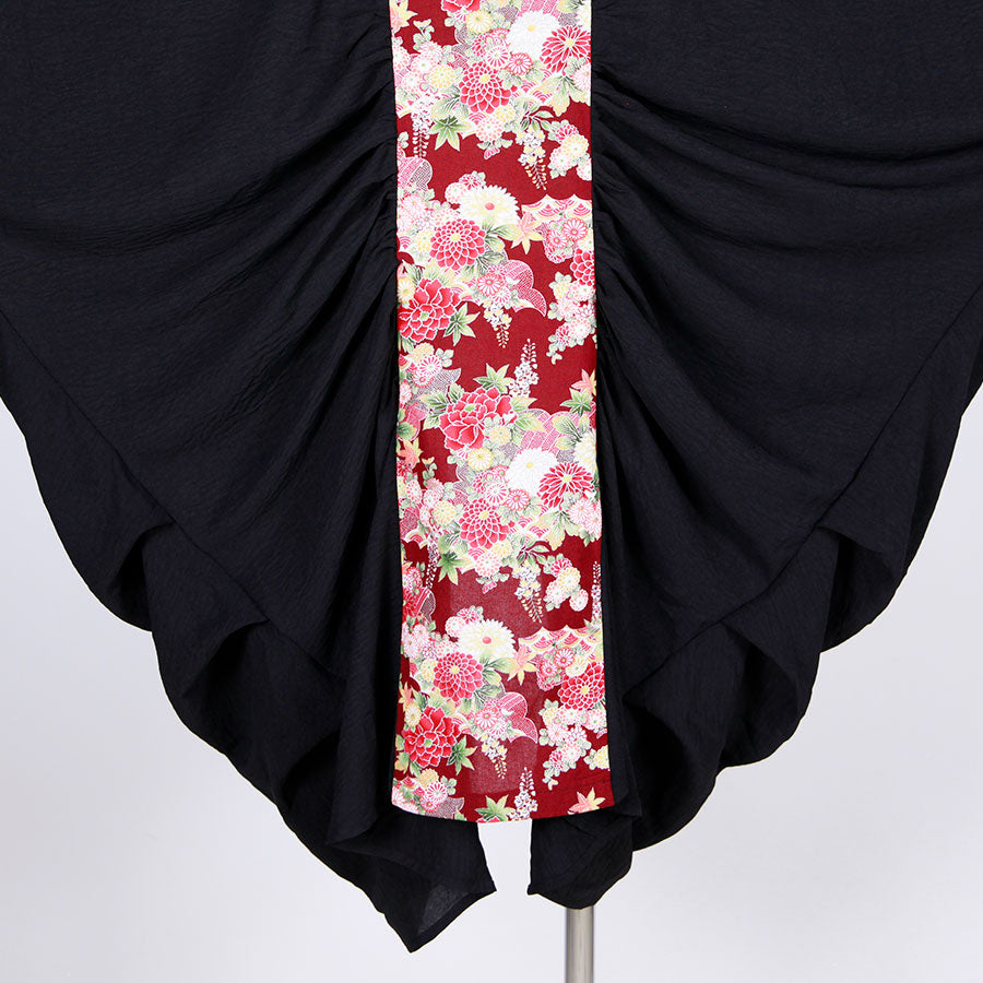 [One-of-a-kind item] TKg Autumn Flower Japanese Pattern Flying Squirrel Haori