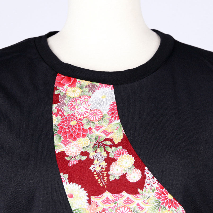 [One-of-a-kind] TKg Autumn Flower Japanese Pattern 2-Sleeve Top