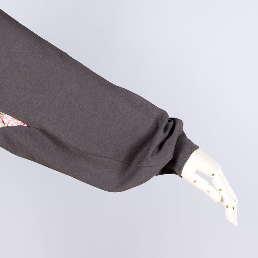 [One-of-a-kind item] TKg Japanese autumn flower pattern loose long sleeve top