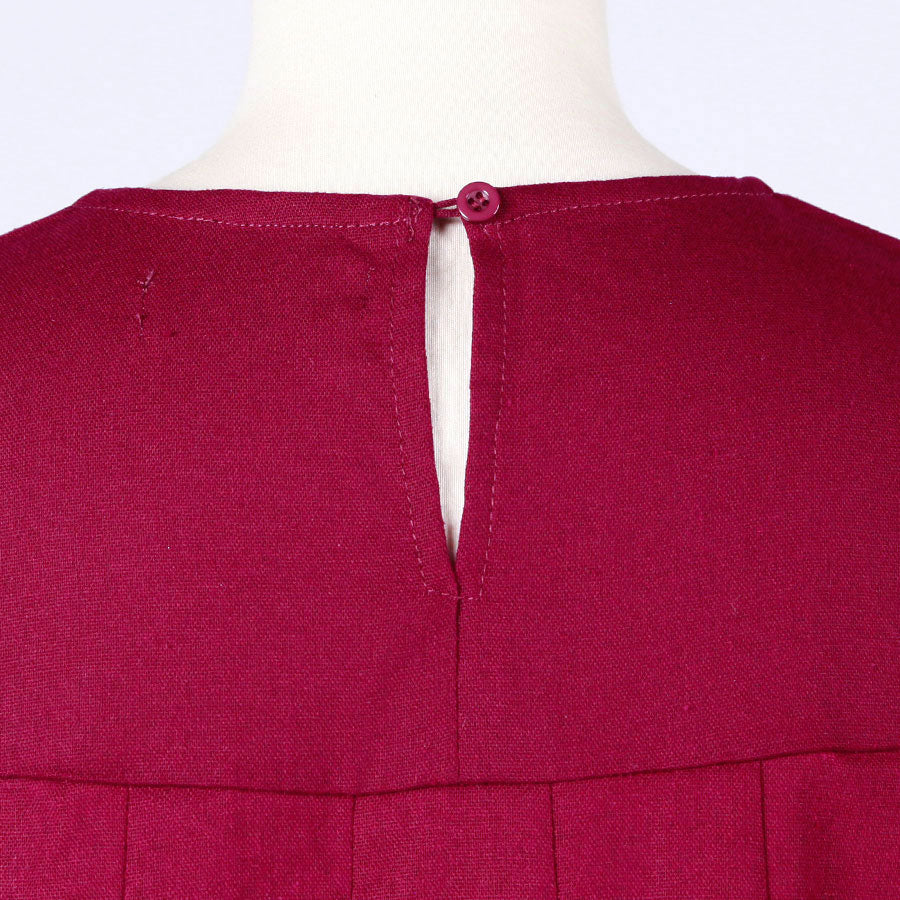 [One-of-a-kind item] TKg Autumn Flower Japanese Pattern Pleated Tank Top
