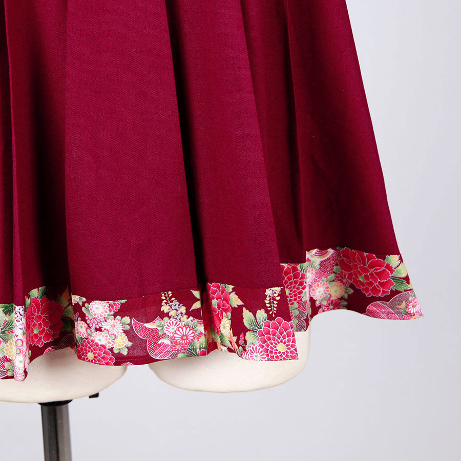 [One-of-a-kind item] TKg Autumn Flower Japanese Pattern Pleated Tank Top
