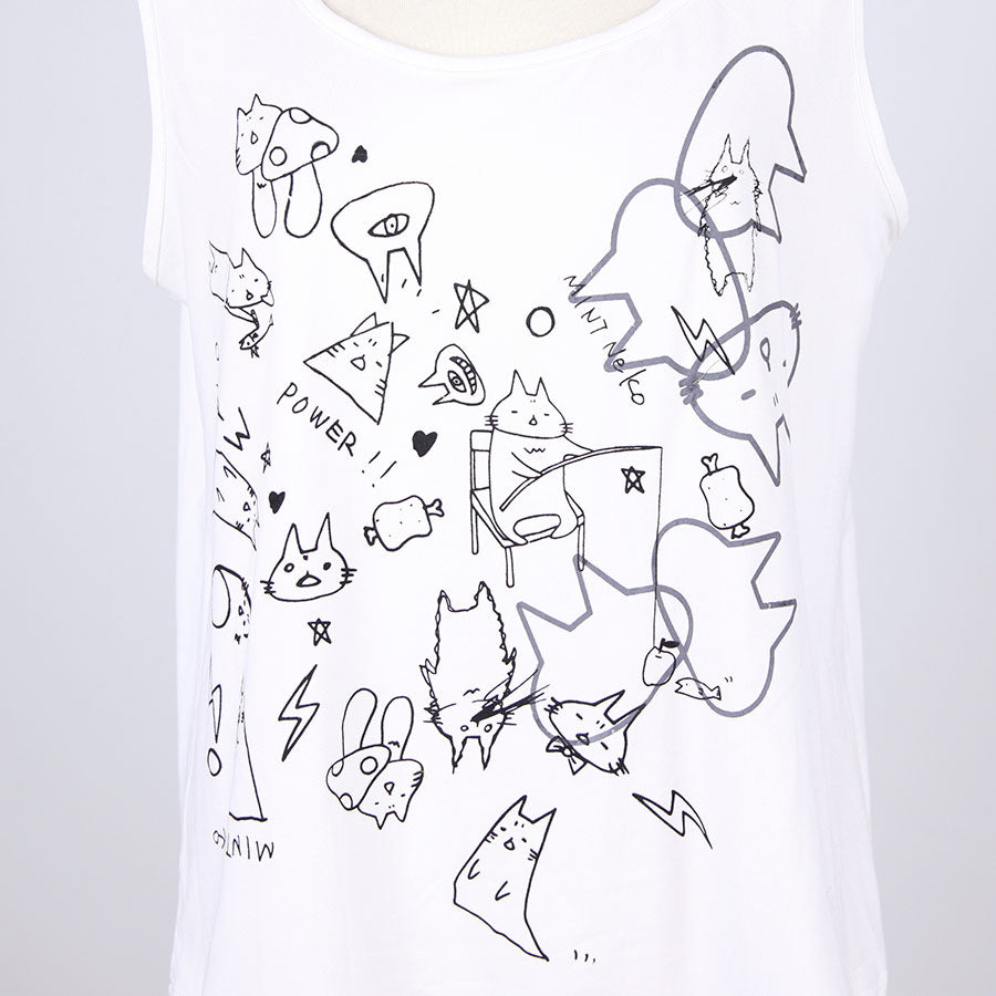 MINT NeKO シースルーレイヤードカットソー C
