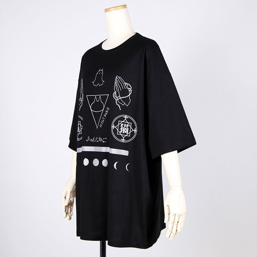 MINT NeKO プレイングハンズカットソー BK
