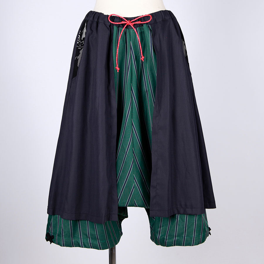 MINT NeKO レイヤードワイドパンツ D