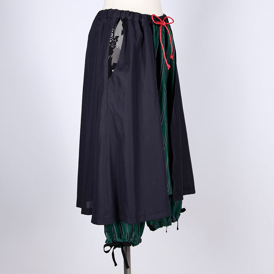 MINT NeKO レイヤードワイドパンツ D
