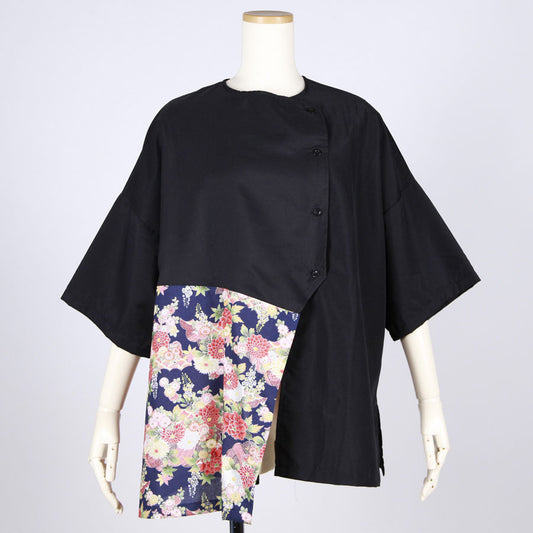 [One-of-a-kind item] TKg Autumn Flower Japanese Pattern Wiggle Shirt