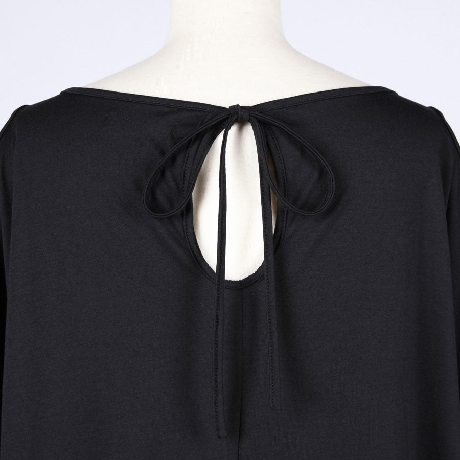 [One-of-a-kind item] TKg Autumn Flower Japanese Pattern Shoulder Slit Top