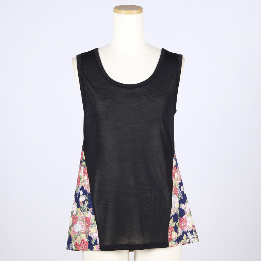 [One-of-a-kind item] TKg Autumn flower Japanese pattern Tank top