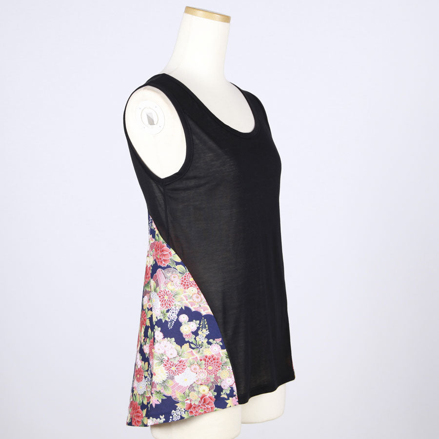 [One-of-a-kind item] TKg Autumn flower Japanese pattern Tank top