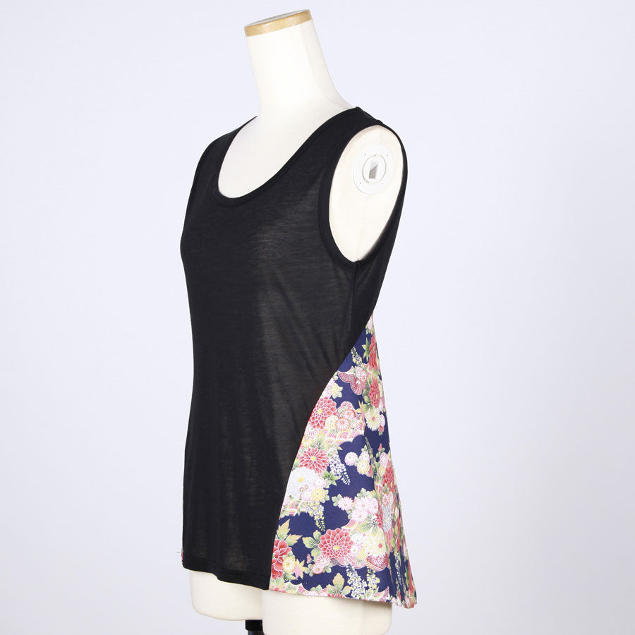 [One-of-a-kind item] TKg Autumn flower Japanese pattern Tank top
