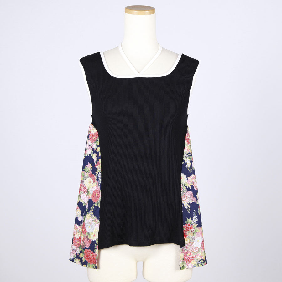 [One-of-a-kind item] TKg Autumn Flower Japanese Pattern Halter Neck Tank Top