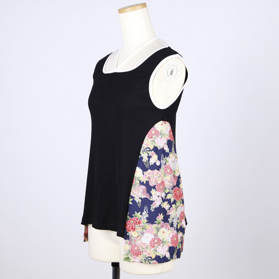 [One-of-a-kind item] TKg Autumn Flower Japanese Pattern Halter Neck Tank Top