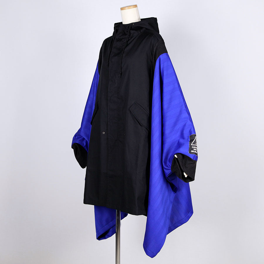 MINT NeKO ワイドモッズコート BK-BL
