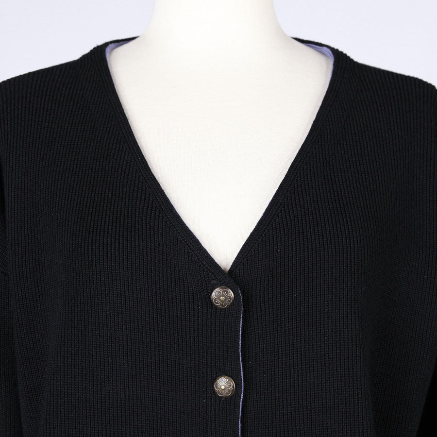 [One-of-a-kind item] TKg Blue Crane Pattern with Back Japanese Pattern Cardigan