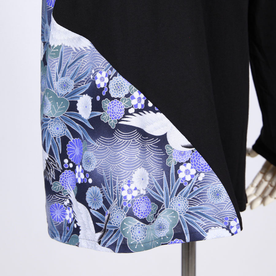 [One-of-a-kind item] TKg Blue Crane pattern Knitted T-shirt