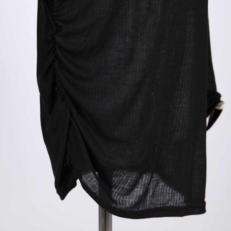 [One-of-a-kind item] TKg Blue Crane Pattern Transparent Loose Top