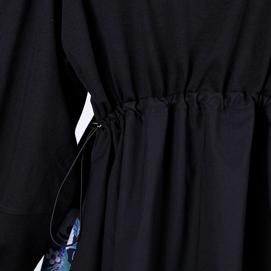 [One-of-a-kind item] TKg Blue Crane pattern Peplum Top