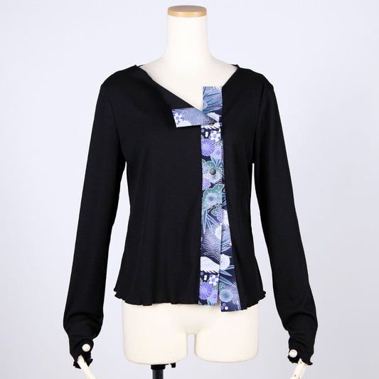 [One-of-a-kind item] TKg Blue Crane Pattern Japanese Pattern Haori