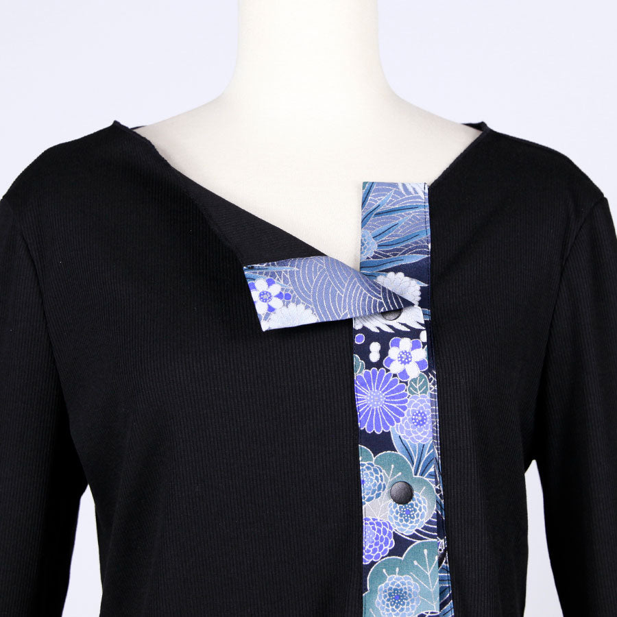 [One-of-a-kind item] TKg Blue Crane Pattern Japanese Pattern Haori