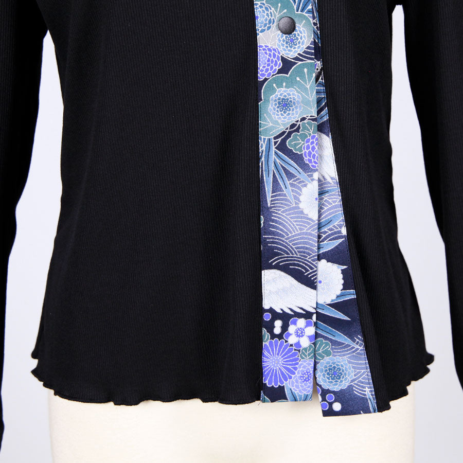 [One-of-a-kind item] TKg Blue Crane Pattern Japanese Pattern Haori