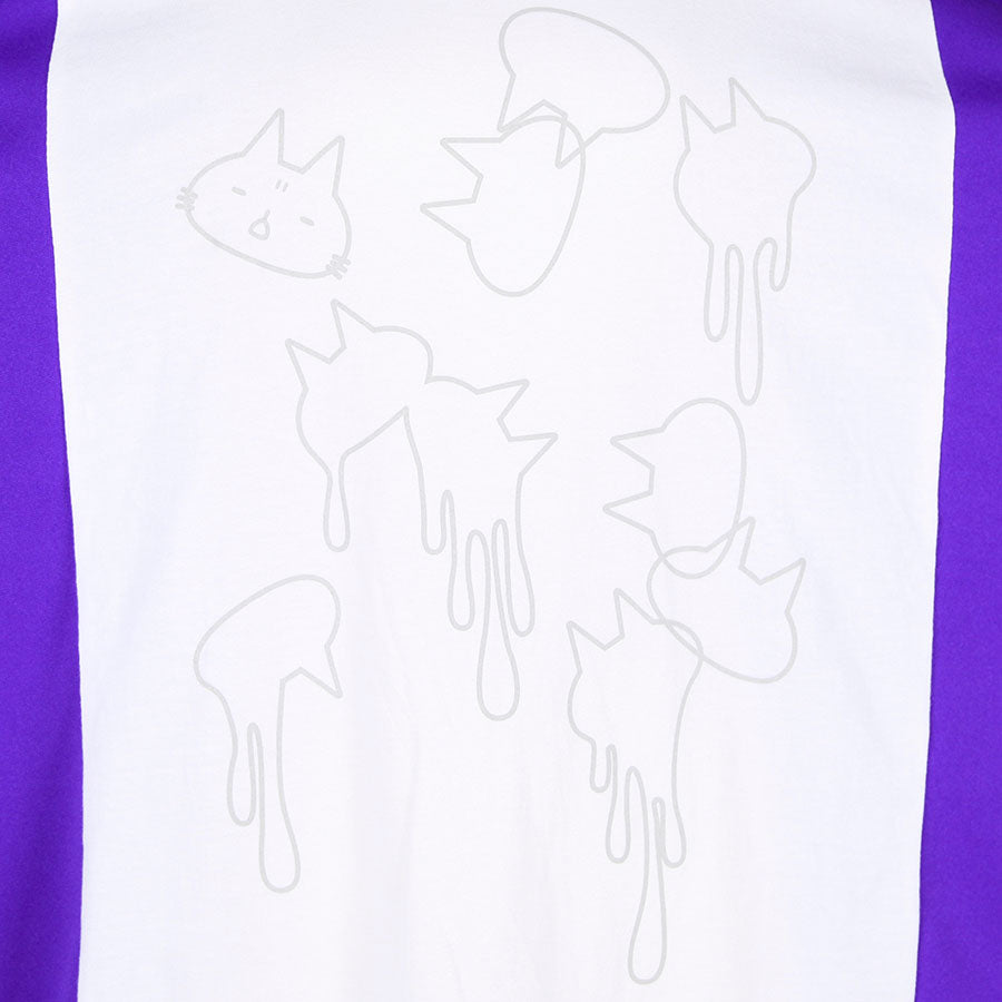 MINT NeKO ジャージ切替カットソー PUR-WH