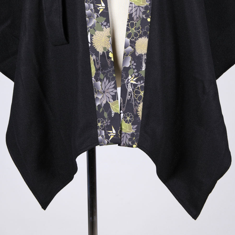 [One-of-a-kind item] TKg Origami Crane  in flowers Black Stole Cape