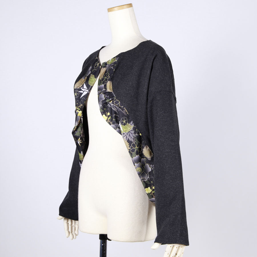[One-of-a-kind item] TKg Origami Crane  in flowers Black Bolero