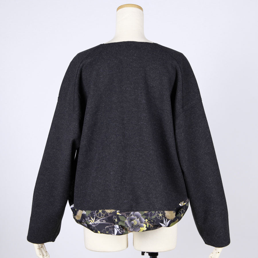 [One-of-a-kind item] TKg Origami Crane  in flowers Black Bolero
