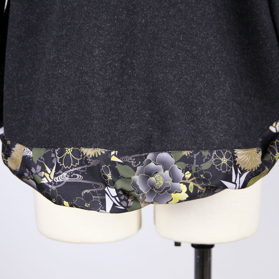 [One-of-a-kind item] TKg Origami Crane  in flowers Black Bolero