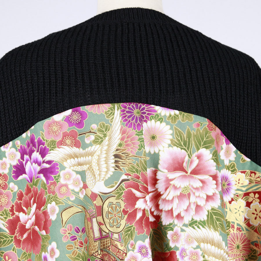 [One-of-a-kind item] TKg Crane in the Flower Knit Bolero
