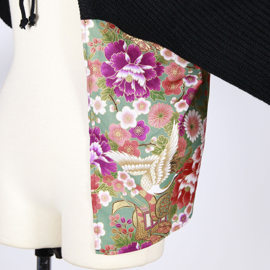 [One-of-a-kind item] TKg Crane in the Flower Knit Bolero