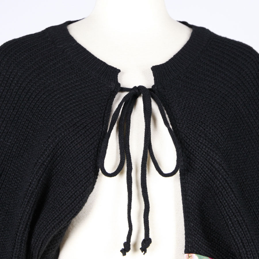 [One-of-a-kind item] TKg Crane in the Flower Knit Bolero