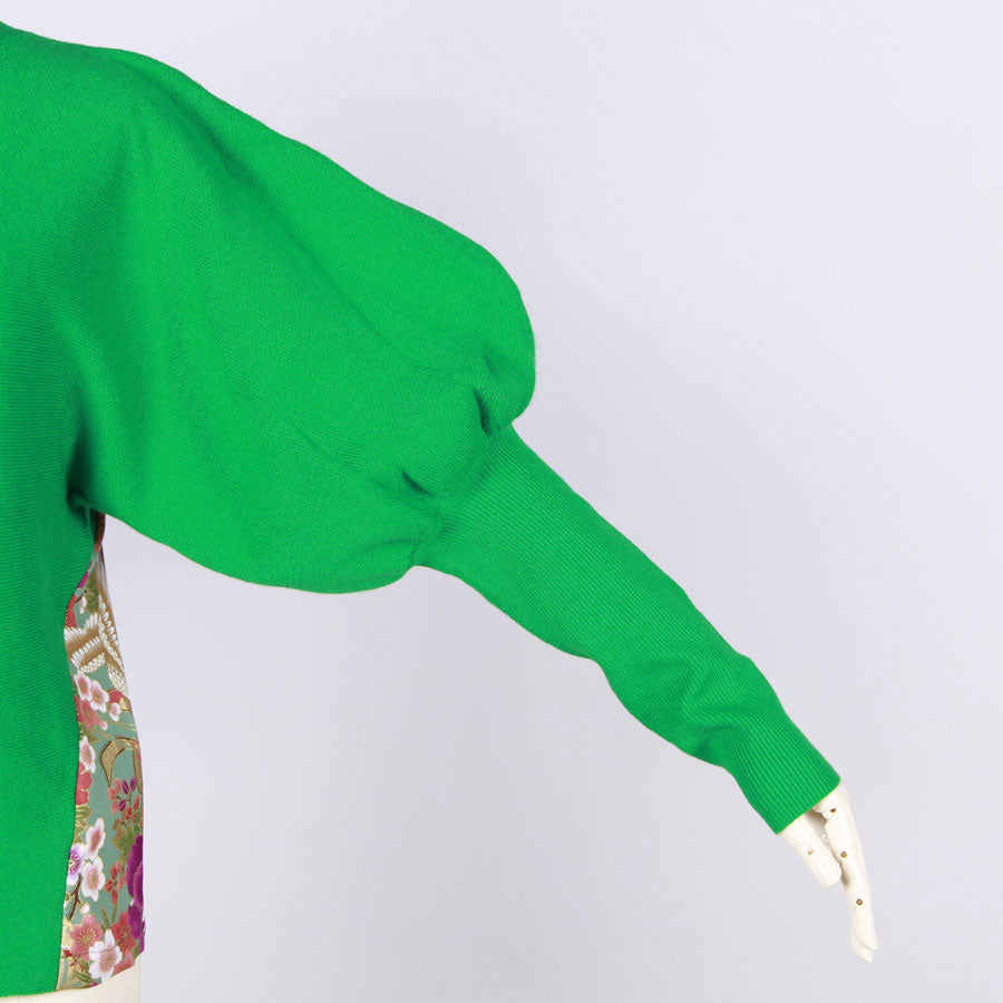 [One-of-a-kind item] TKg Crane in the Flower Lantern Sleeve Knit