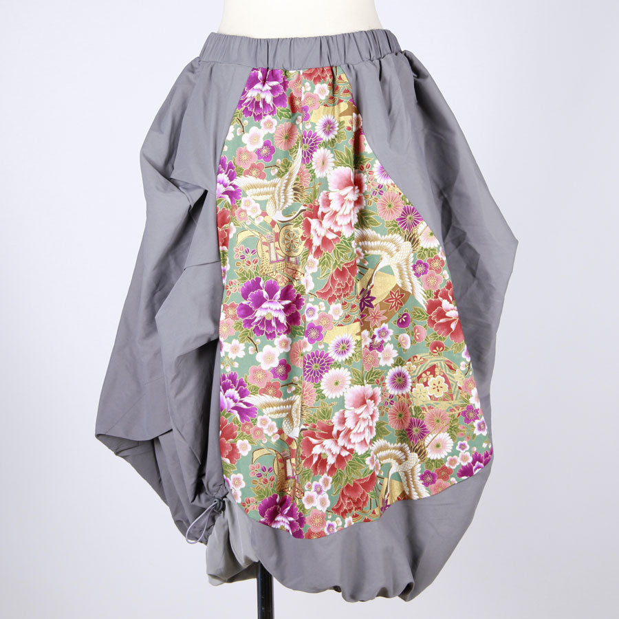 [One-of-a-kind item] TKg Crane in the Flower Fluffy Balloon Skirt