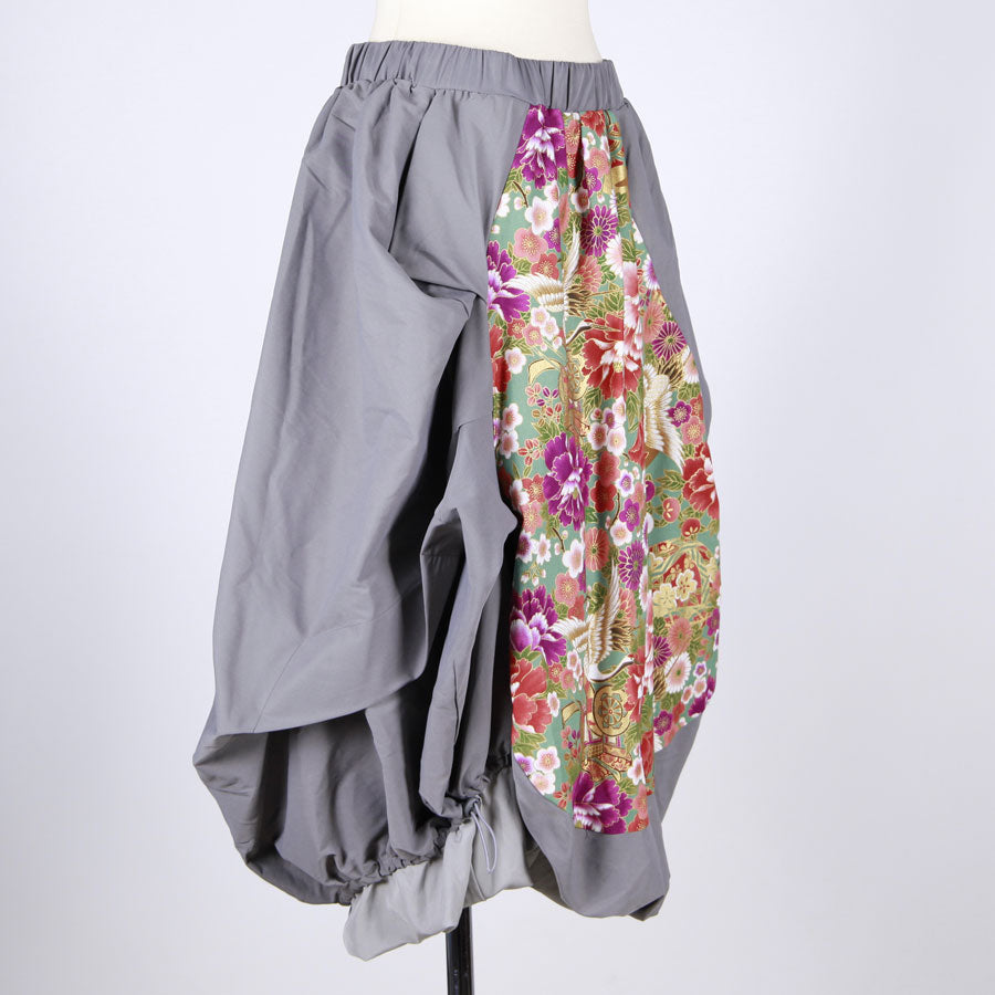 [One-of-a-kind item] TKg Crane in the Flower Fluffy Balloon Skirt