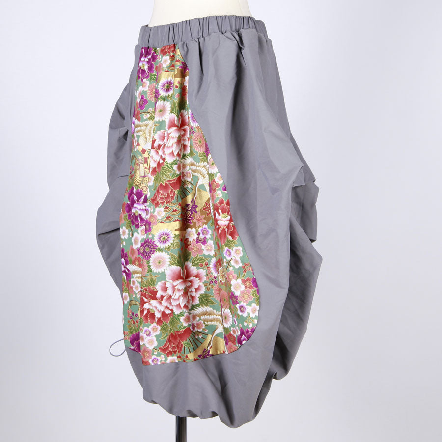 [One-of-a-kind item] TKg Crane in the Flower Fluffy Balloon Skirt