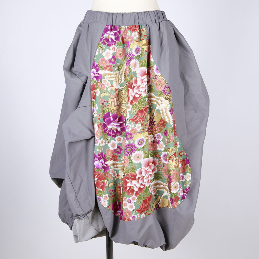 [One-of-a-kind item] TKg Crane in the Flower Fluffy Balloon Skirt