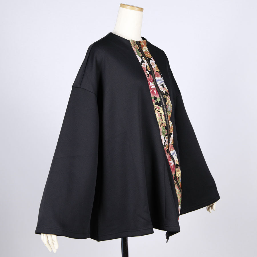 [One-of-a-kind item] TKg Crane in the Flower Wandering Zipper Haori